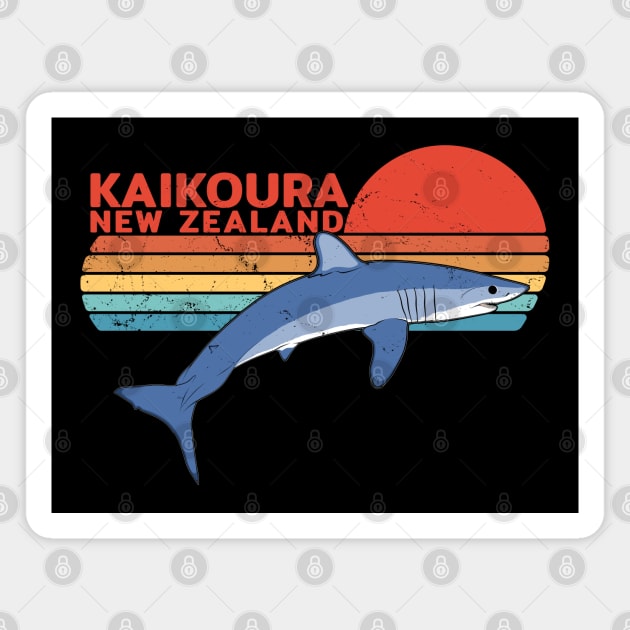 Kaikoura New Zealand Mako Shark Magnet by NicGrayTees